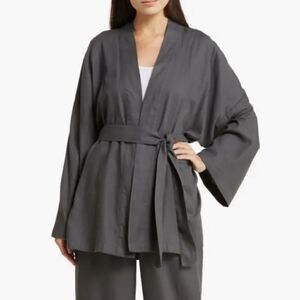 Skims Gray Drapey Lounge Gray Tie Robe Size X-Large